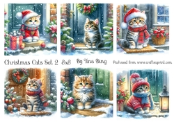 Christmas cats set 2