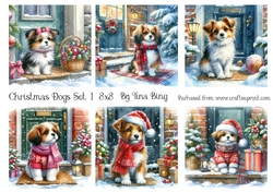 Christmas dogs set 1