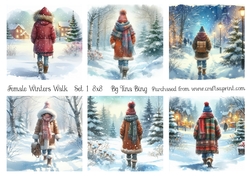 Female winter walk 1