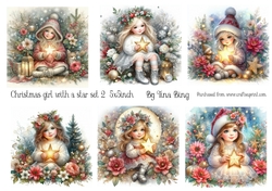Christmas girl with a star set 2