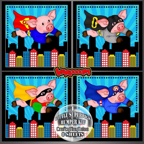 Four Little Superpigs Bumper Kit 