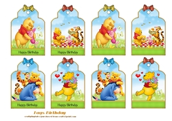 Eight Pals Birthday Tags