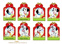 Eight Paws n Spots Birthday Tags