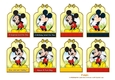 Eight M.Mouse Birthday Tags