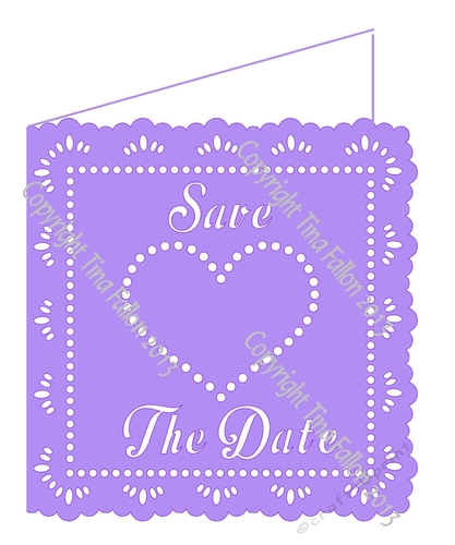 Wedding Hearts Set Save The Date Card Cutting File