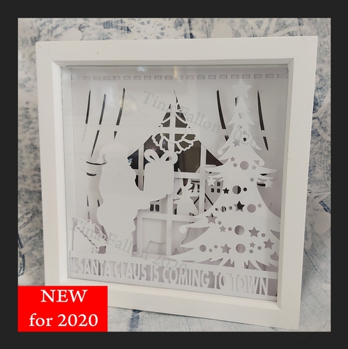Santa on Christmas Eve - Multi layered & suitable for Shadow Box frame 