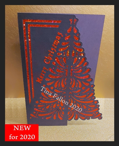 Decorative modern Christmas Tree Card quick and easy to make