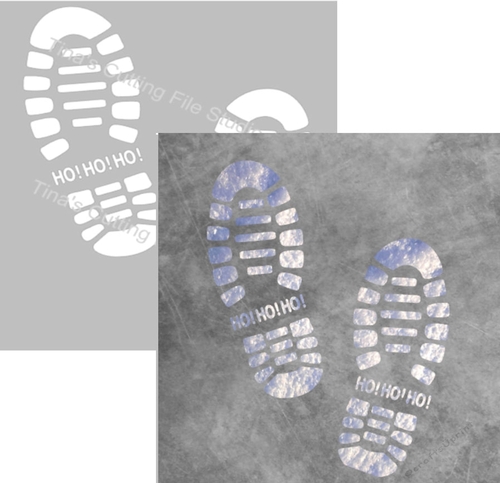Stencil to make Santa - Father Christmas Footprints