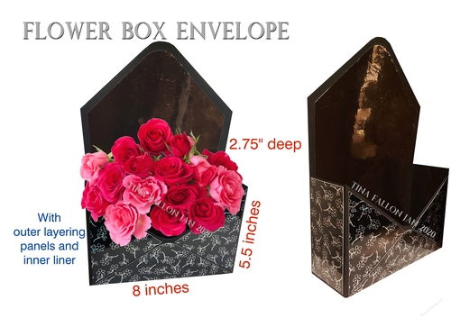 FLOWER BOX ENVELOPE 3d Valentines Mothers Day Weddings Birthdays