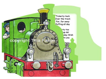 Tommy the Tank Engine Shaped Card Handcut