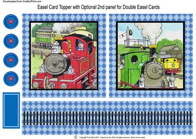 Tobias and Tommy Easel Card Toppers x 2 Toppers