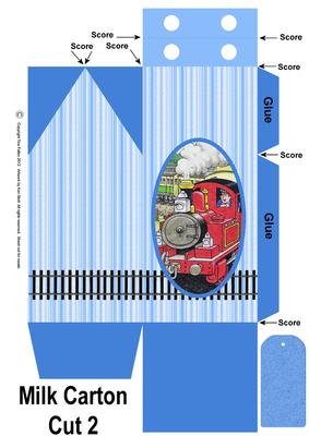 Tobias the Tank Engine Party Milk Carton