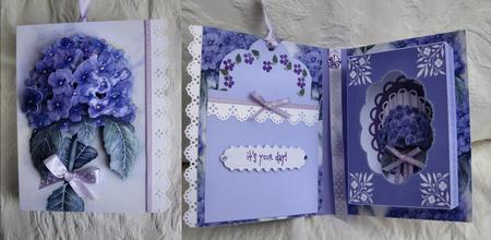 Hydrangea Combi Card Box No Words Handcut