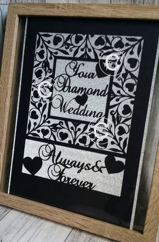 Diamond Wedding Anniversary A4 Keepsake Vinyl or Card