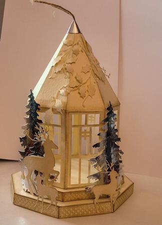 Lantern on Plinths Design No 1 for Christmas, Weddings SVG