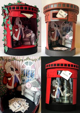 Santas Scenic Christmas 3D Post Box Model multi format