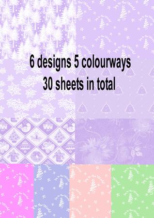 30 Christmas Winter Themed Background Papers