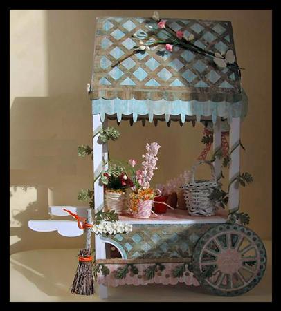 Flower Cart 3D Model Great for Mothers Day  multi formats