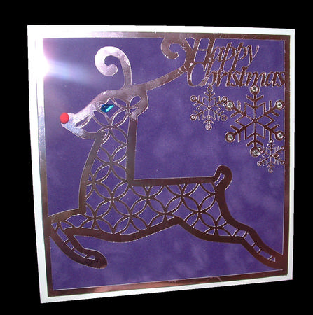 Reindeer Large Lattice Card Topper 6 - 8 Inches File