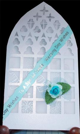 Church Window Shaped Card Blank and Topper