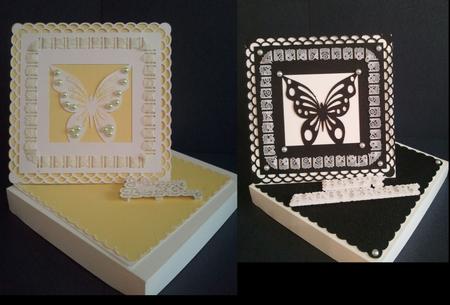 Twisted Easel Card D6 with Butterfly Topper and Gift Box