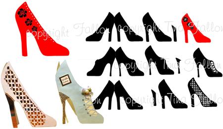 Shoe Shaped Cards and Toppers Set