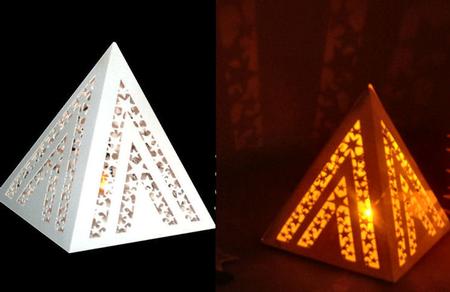 Luminaire Tealight Holder Gift Box Star Pyramid