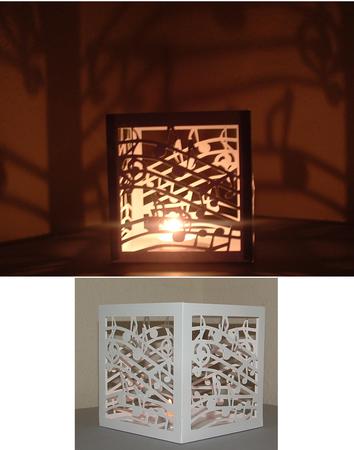 Luminaire Tealight Holder Musical Notes