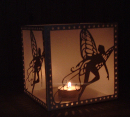 Pretty Fairy Luminaire Tealight Holder Cutting File