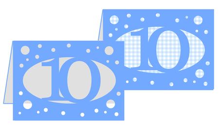 Age 10 Card Template Bubbles Cut Out