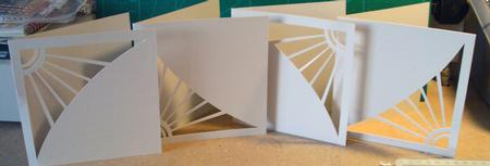 Set of 4 Art Deco Style Card Blanks Cut Files