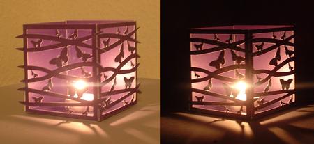 Luminaire Tealight Holder Butterfly Cloud