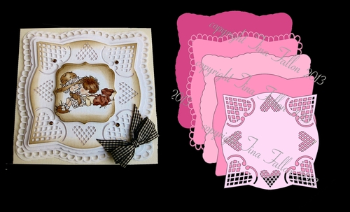 Cornered Hearts Topper and Layer