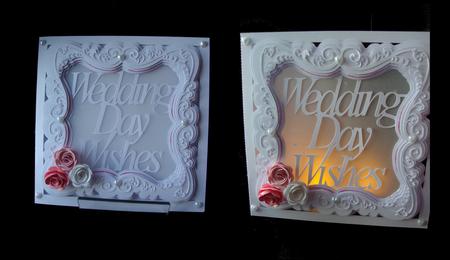 Faux Embossed Wedding Card No 1 multi formats added 