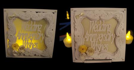 Faux Embossed Card Wedding Anniversary No 1