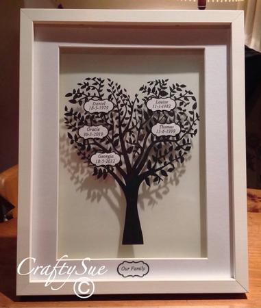 Heart Shaped Family Tree to Add Own Names To - multi formats