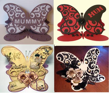 Butterfly Easel Card with Choice of 12 Different Toppers