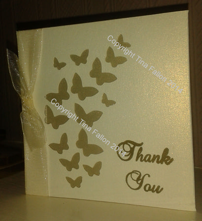 Butterfly Thank You Card - Matches Pocket Fold Invite