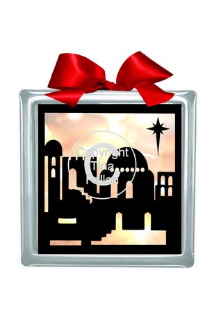 Bethlehem - Glass Block Tile Design 6x6 Inches