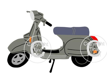 Classic Bike Motorbike motorcycle  Vespa Multi Layered