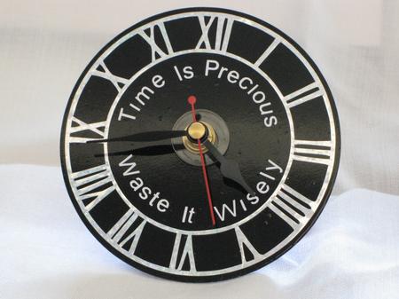 Time is Precious Clock Face for Cd's /lp's