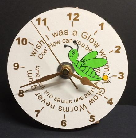 Glow Worm Clock Face for Cd's / Lp's