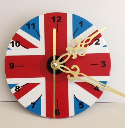 Union Jack Clock Face for Cd's / 45's / Lp's
