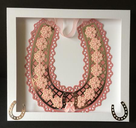 Bridal / Bride Wedding Horseshoe - Lattice and Daisies