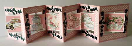 Accordian Card - Square with Trellis and Ivy