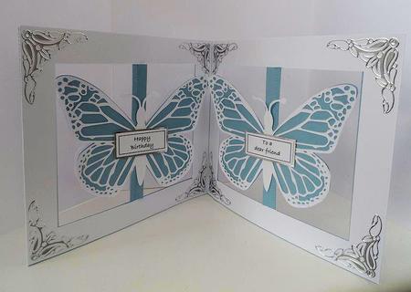 Accordian Card - Butterfly Butterflies