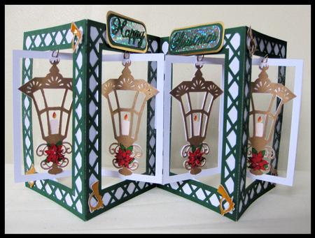 Accordian Card - Christmas Lantern- Forma