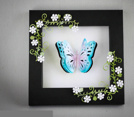 Layered Butterfly Pop Out Complete in Its Own Shadow Box