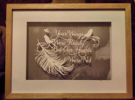 Your Wings Were Ready - Memory baby bereavement Papercut 