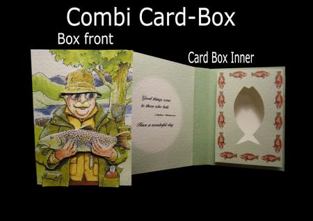 Fishing Fisherman Combi Card Box Cut File